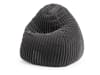 Pouf poire XXL d'intérieur velours anthracite 80x130