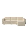 Sofá cama beige bouclé con chaise longue derecho 258 x 200 cm