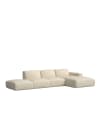 Sofá chaise longue derecho beige bouclé 399 x 195 cm