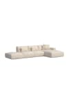 Sofá chaise longue derecho beige 399 x 195 cm