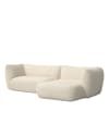 Sofá chaise longue derecho beige bouclé 280 x 148 cm