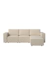 Sofá cama beige con chaise longue derecho 258 x 200 cm