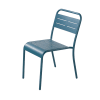 Lot de 4 chaises en acier bleu