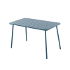 Table en acier 4/6 places bleue