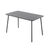 Table en acier 4/6 places gris foncé
