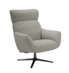 Fauteuil de relaxation design en tissu gris