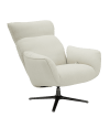 Fauteuil de relaxation design en tissu beige