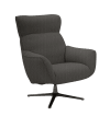 Fauteuil de relaxation design en tissu  gris foncé