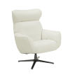 Fauteuil de relaxation design en cuir blanc