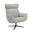 Fauteuil de relaxation design en cuir gris