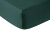 Drap housse lin vert sapin 140x190 cm