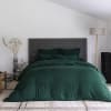 Housse de couette lin vert sapin 140x200 cm