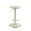 Tabouret de bar en métal crème mat piètement blanc