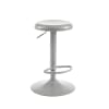 Tabouret de bar en métal gris mat piètement gris