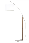 Lampadaire en métal et bois Chêne gris H 190 cm