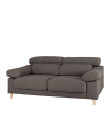 Sofá de 3/4 plazas color gris oscuro de 215x104cm