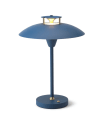 Lampe rechargeable métal bleu H:30cm