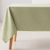 Mantel impermeable jacquard algodón geométrico verde 140x240cm