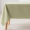 Tovaglia antimacchia in cotone jacquard geometrico verde 140x240cm