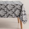 Mantel impermeable jacquard algodón floral antracita 140x100 cm