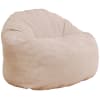 Pouf in velluto a coste spesso bianco 100 cm