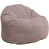 Pouf in velluto a coste spesso grigio chiaro 100 cm