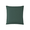 Taie d'oreiller unie en percale de coton vert forêt 65x65