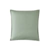 Taie d'oreiller unie en percale de coton vert sauge 65x65