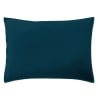Taie d'oreiller percale de coton bleu impérial 50x70 cm