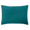 Taie d'oreiller percale de coton bleu canard 50x70 cm