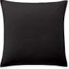 Taie d'oreiller percale de coton noir minuit 65x65 cm