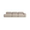 Canapé Modulable 5 Places Tissu Beige