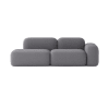 Canapé Modulable 3 Places Tissu Gris Foncé