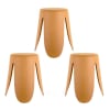 Lot De 3 Tabourets De Fleurs En Bois Massif Marron - Hauteurs 30/26/22 Cm - Supports Plantes Décoratifs