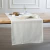 Tissu Lin Lavé Sana Blanc Quadrillé Bleu - Vendu Au Demi-mètre, Largeur 145 Cm, 100% Lin Naturel