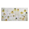 Leinwandbild bedruckt - Zarte Helenium Blüten, beige 120 x 60 cm