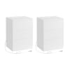 Tables de chevet lot de 2 avec multiprise 35 x 40 x 59 cm blanc