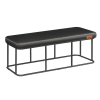 Banc avec structure en métal - L120 cm - Noir