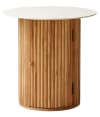 Table d'appoint en bois avec plateau effet marbre