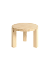 Mesa de centro circular color beige, 50x35 cm