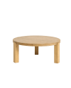 Table basse circulaire couleur naturelle, 80x35 cm