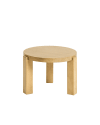 Mesa de centro circular color natural, 50x35 cm