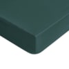 Lenzuolo sotto con angoli in puro cotone verde scuro (180x200cm)