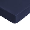 Lenzuolo sotto con angoli in puro cotone blu navy (180x200cm)