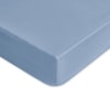 Lenzuolo sotto con angoli in puro cotone azzurro (180x200cm)