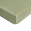 Lenzuolo sotto con angoli in puro cotone verde salvia (180x200cm)
