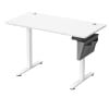 Bureau électrique assis-debout 60 x 120 x (72-120) cm blanc nuage