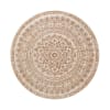 Tapis rond de 120 cm de diamètre style bohème beige cappuccino