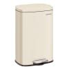 Poubelle cuisine 50L fermeture en douceur avec pédale beige