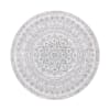 Tapis rond de 120 cm de diamètre style bohème gris tourterelle